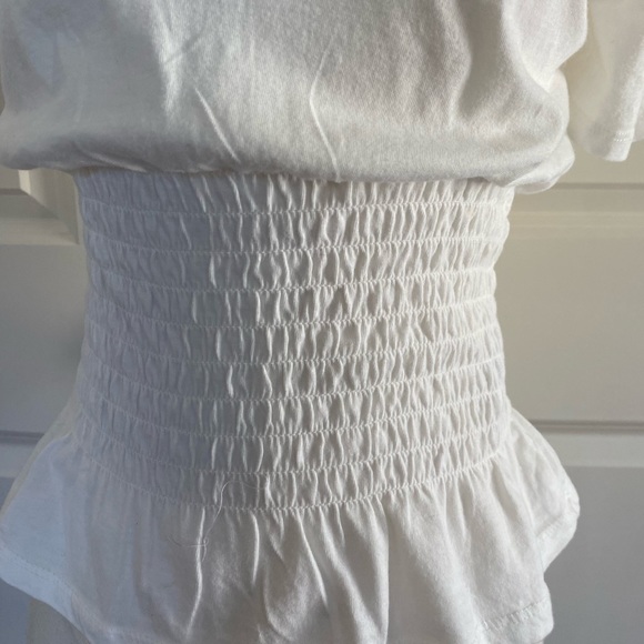 Maeve Anthropologie white crop tee - Picture 2 of 7